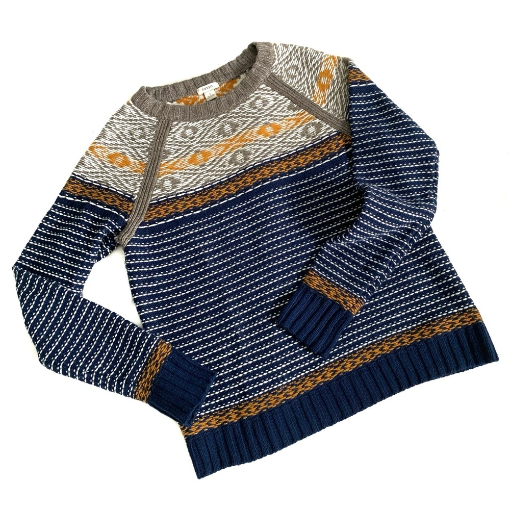 Fossil Blue Avery Sweater Size Small